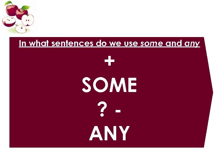 In what sentences do we use some and any + SOME ? ANY 