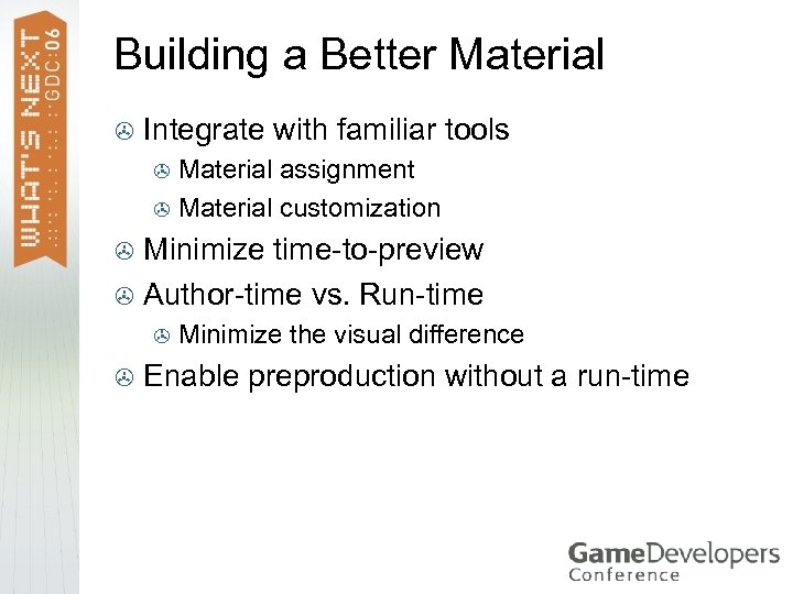 Building a Better Material > Integrate with familiar tools Material assignment > Material customization