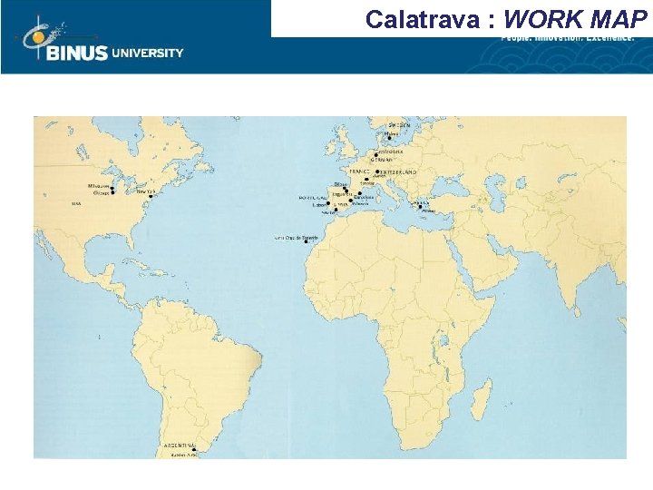 Calatrava : WORK MAP 