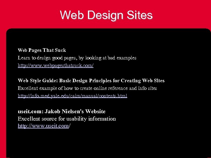 Web Design Sites Web Pages That Suck Learn to design good pages, by looking