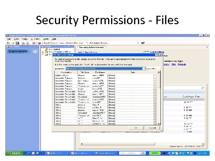 Security Permissions - Files 