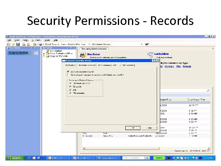 Security Permissions - Records 