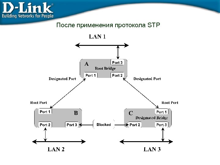 После применения протокола STP 