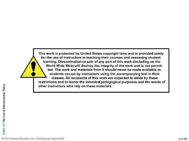 PART III The Core of Macroeconomic Theory © 2012 Pearson Education, Inc. Publishing as