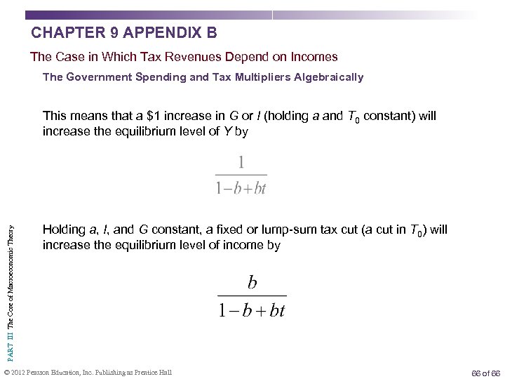 CHAPTER 9 APPENDIX B The Case in Which Tax Revenues Depend on Incomes The