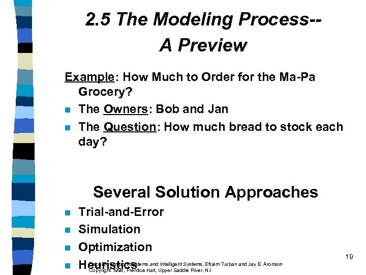 2. 5 The Modeling Process-A Preview Example: How Much to Order for the Ma-Pa