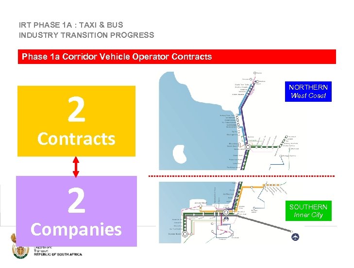 IRT PHASE 1 A : TAXI & BUS INDUSTRY TRANSITION PROGRESS Phase 1 a