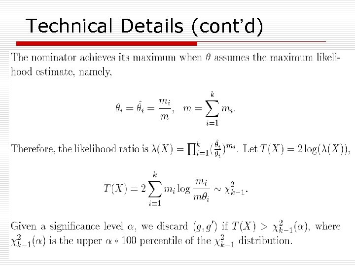 Technical Details (cont’d) 30 