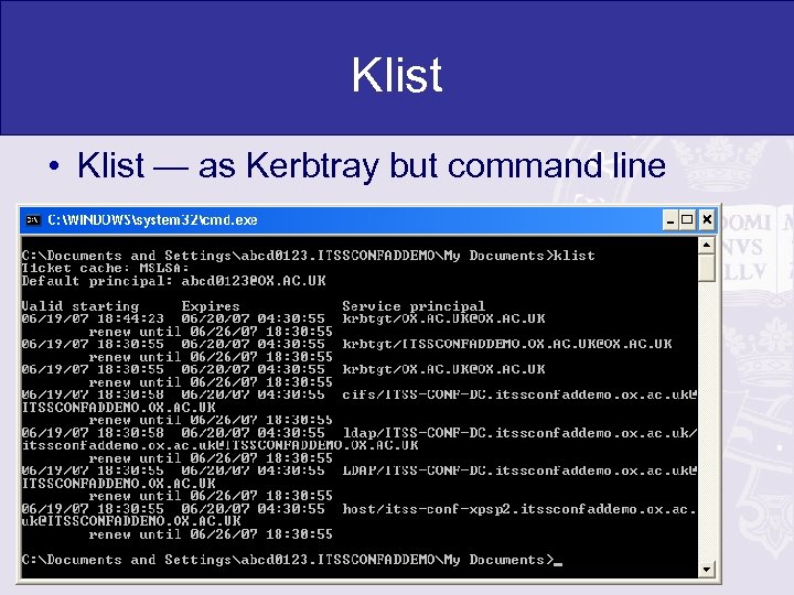 Klist • Klist — as Kerbtray but command line 