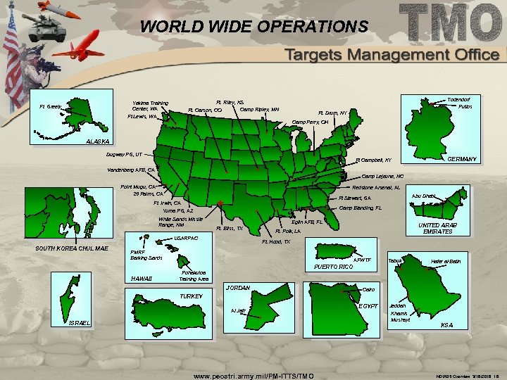 WORLD WIDE OPERATIONS Todendorf Putlos Ft. Riley, KS Yakima Training Center, WA Ft Lewis,