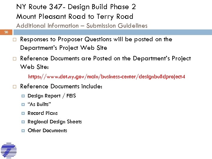 NY Route 347 - Design Build Phase 2 Mount Pleasant Road to Terry Road