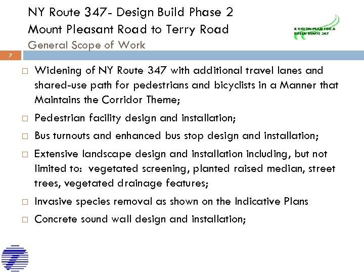NY Route 347 - Design Build Phase 2 Mount Pleasant Road to Terry Road