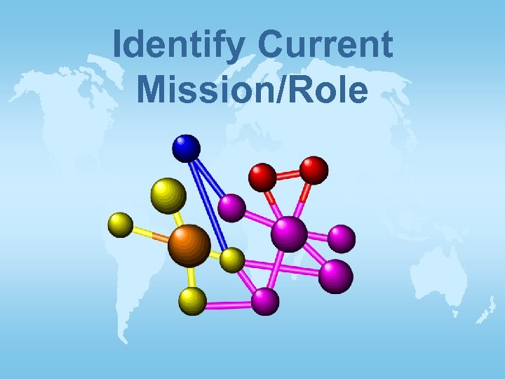 Identify Current Mission/Role 