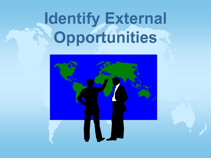 Identify External Opportunities 