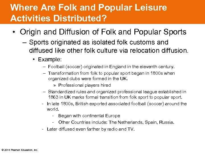 Where Are Folk and Popular Leisure Activities Distributed? • Origin and Diffusion of Folk