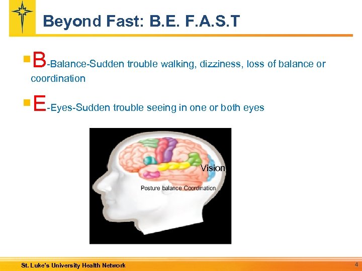 Beyond Fast: B. E. F. A. S. T §B-Balance-Sudden trouble walking, dizziness, loss of