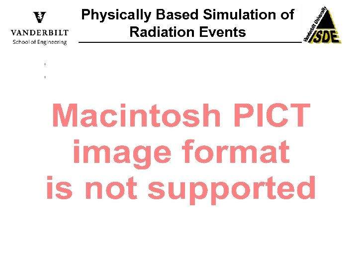 Physically Based Simulation of Radiation Events l 63 -Me. V proton incident on a