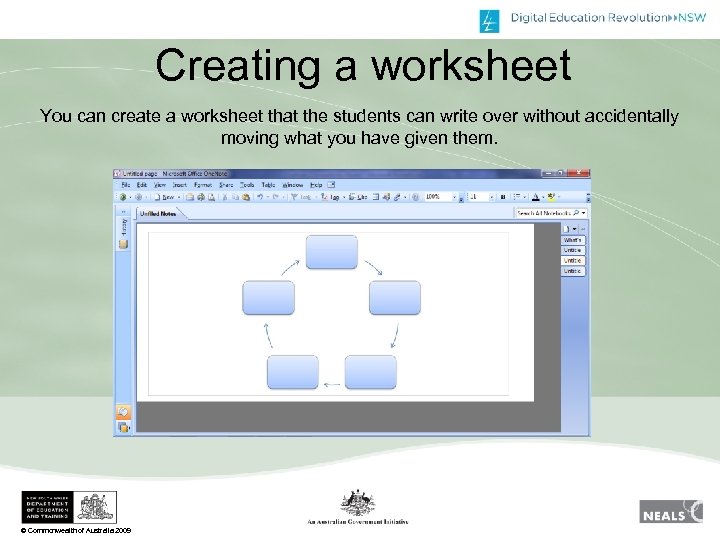 Creating a worksheet You can create a worksheet that the students can write over