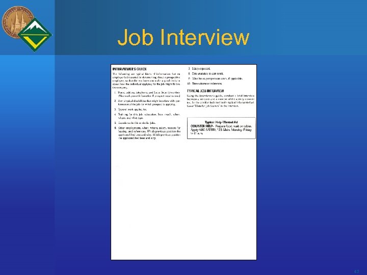 Job Interview 43 
