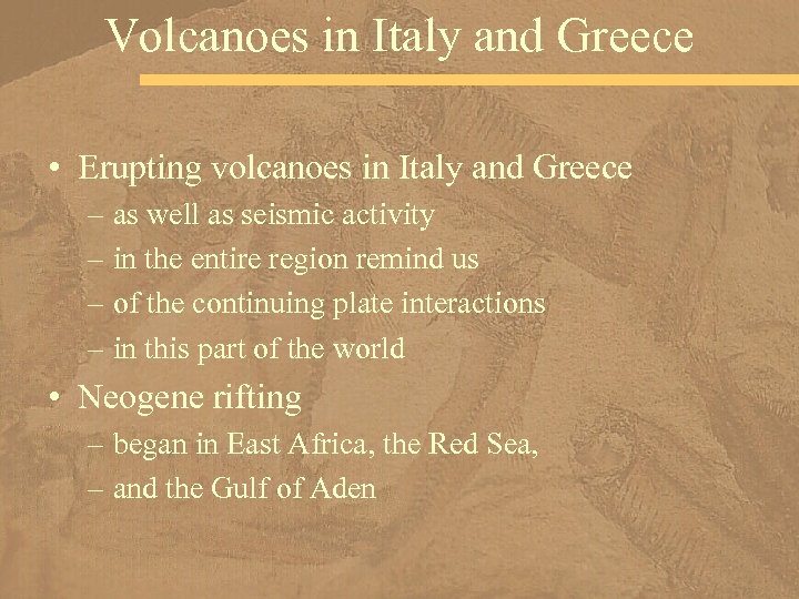 Volcanoes in Italy and Greece • Erupting volcanoes in Italy and Greece – as