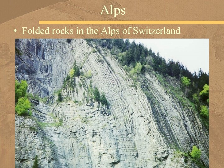 Alps • Folded rocks in the Alps of Switzerland 