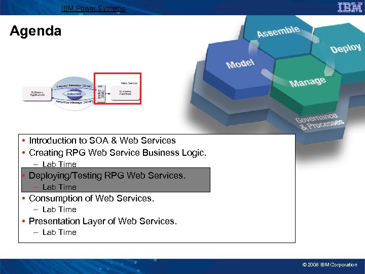 IBM Power Systems Agenda • Introduction to SOA & Web Services • Creating RPG