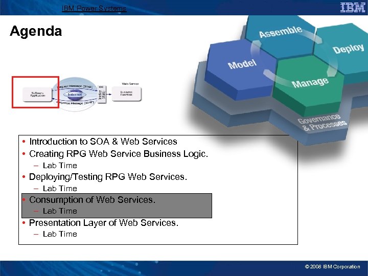 IBM Power Systems Agenda • Introduction to SOA & Web Services • Creating RPG