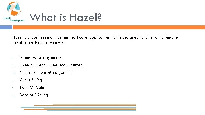 What is Hazel? Hazel is a business management software application that is designed to