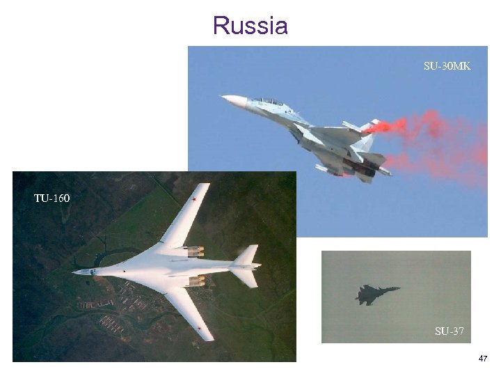 Russia SU-30 MK TU-160 SU-37 47 