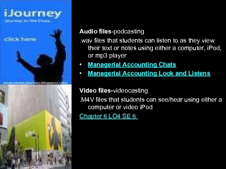 Student Comfort Zone Audio files-podcasting. wav files that students can listen to as they