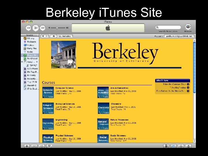 Berkeley i. Tunes Site 