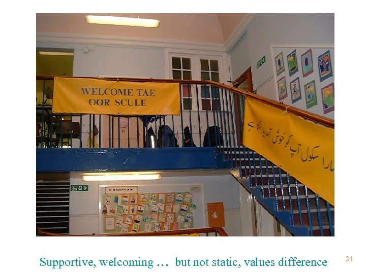 Supportive, welcoming … but not static, values difference 31 