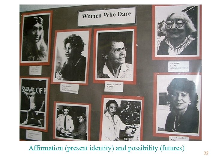 Affirmation (present identity) and possibility (futures) 32 