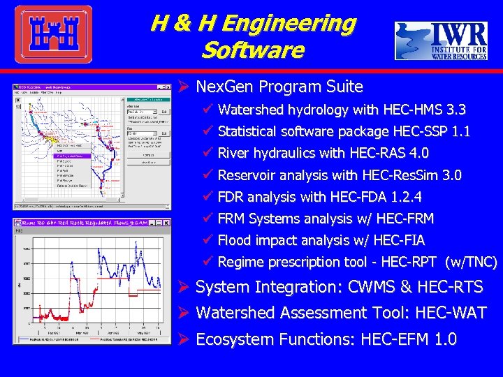 H & H Engineering Software Ø Nex. Gen Program Suite ü Watershed hydrology with