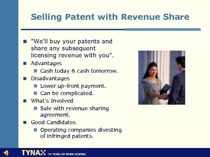 Selling Patent with Revenue Share n 