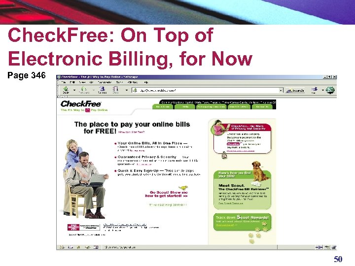 Check. Free: On Top of Electronic Billing, for Now Page 346 50 