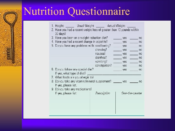 Nutrition Questionnaire 