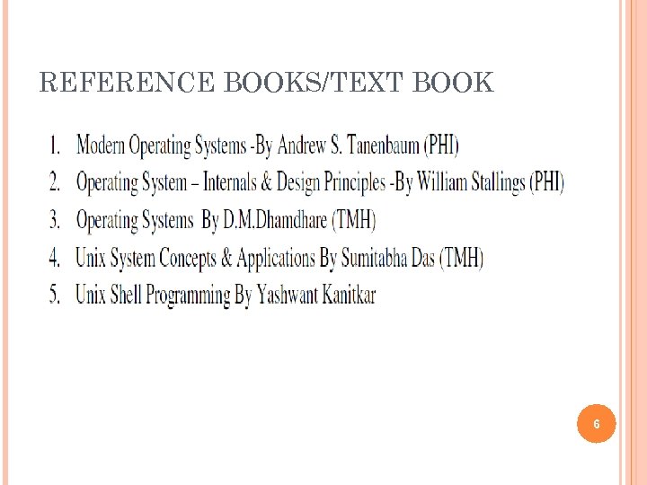 REFERENCE BOOKS/TEXT BOOK 6 