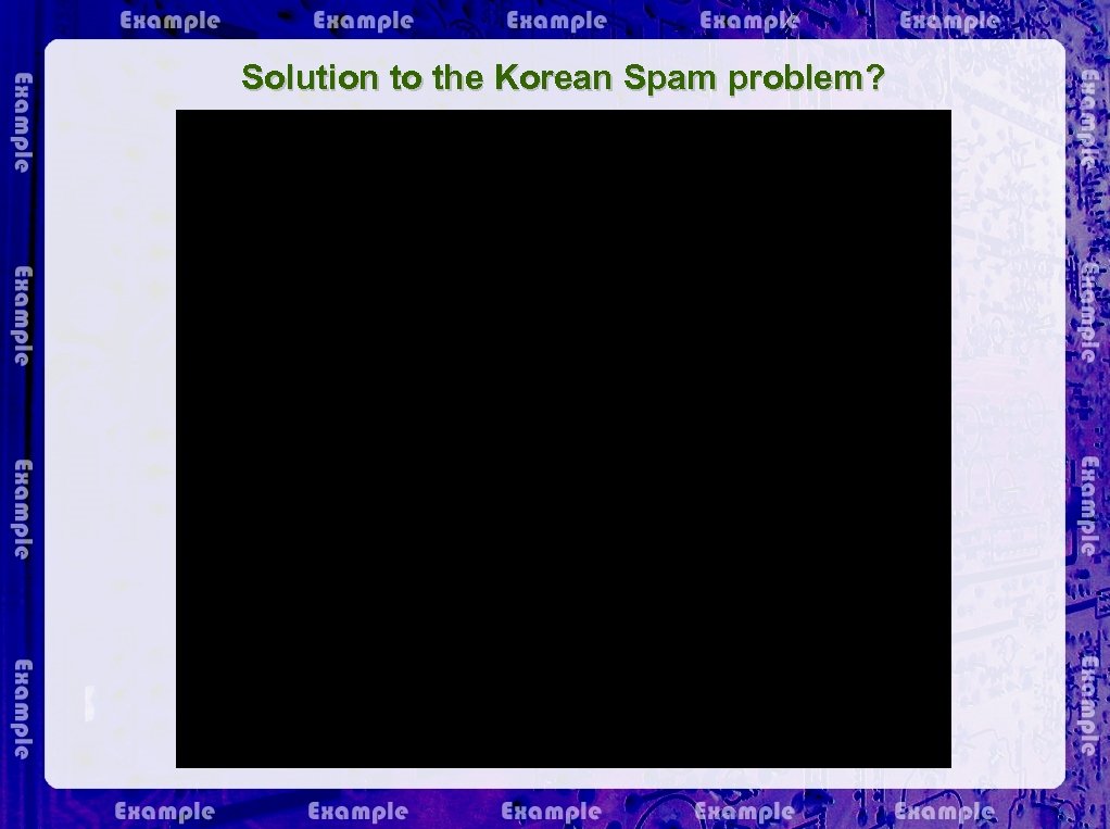 Solution to the Korean Spam problem? 