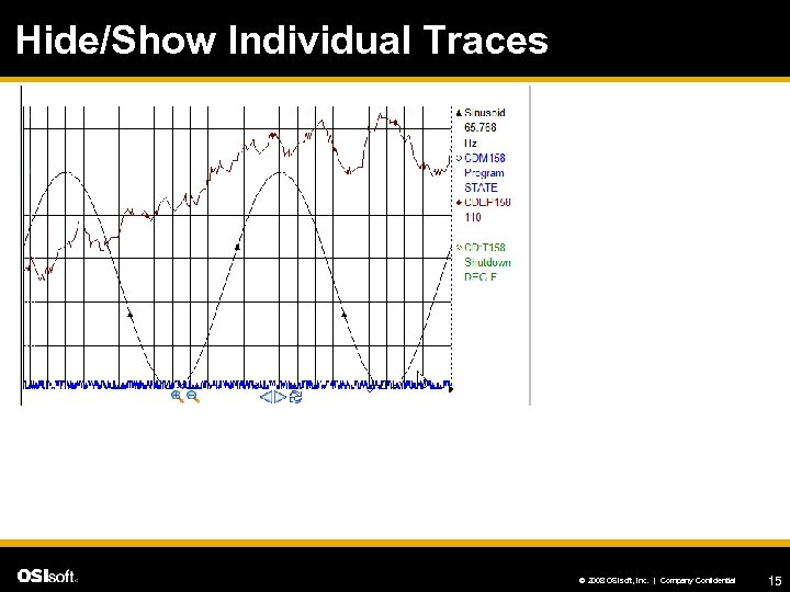 Hide/Show Individual Traces © 2008 OSIsoft, Inc. | Company Confidential 15 