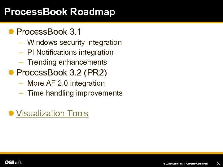 Process. Book Roadmap l Process. Book 3. 1 – Windows security integration – PI