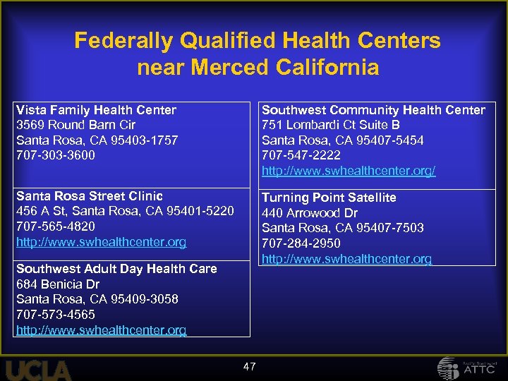 Federally Qualified Health Centers near Merced California Vista Family Health Center 3569 Round Barn