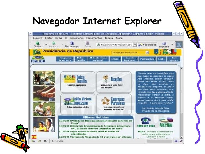 Navegador Internet Explorer 