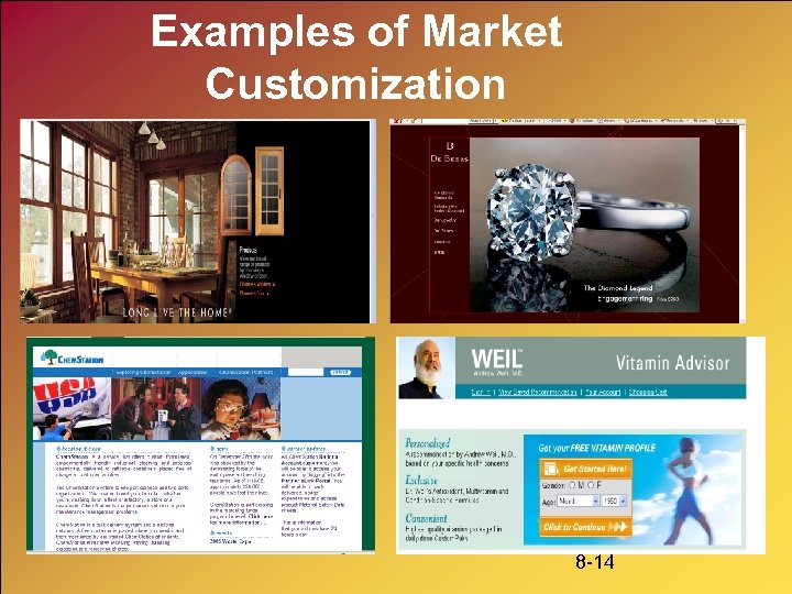 Examples of Market Customization 8 -14 