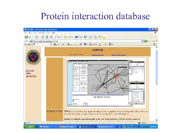 Protein interaction database 