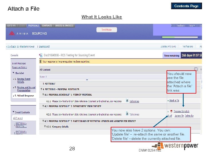 Contents Page Attach a File What It Looks Like You should now see the