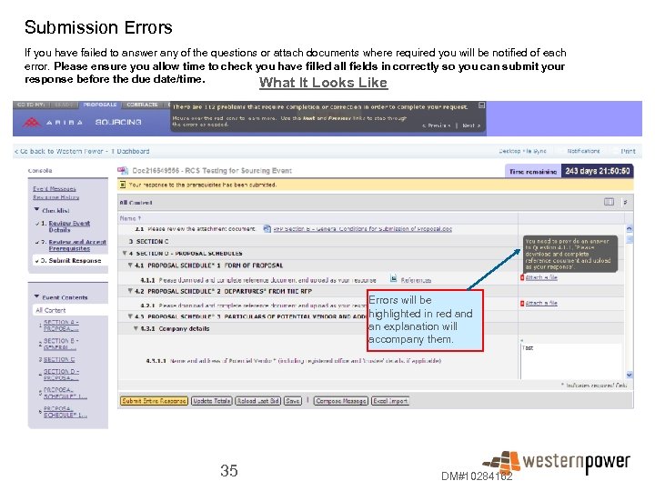 Submission Errors If you have failed to answer any of the questions or attach