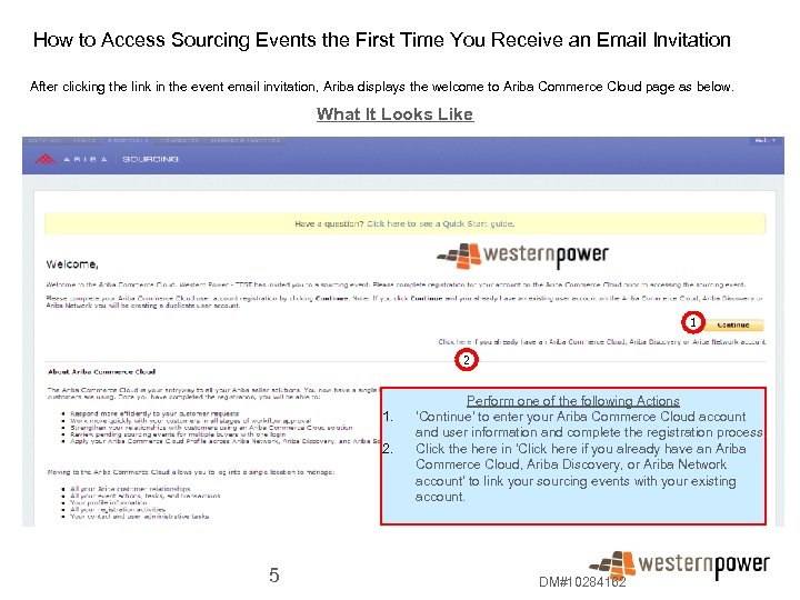 How to Access Sourcing Events the First Time You Receive an Email Invitation After