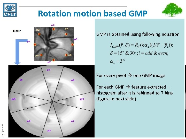 Rotation motion based GMP is obtained using following equation For every pivot one GMP
