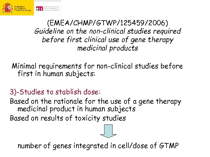 (EMEA/CHMP/GTWP/125459/2006) Guideline on the non-clinical studies required before first clinical use of gene therapy